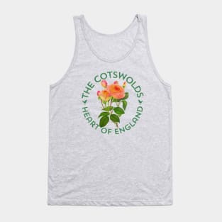 The Cotswolds UK England Botanical Cottage Roses Birds Tank Top